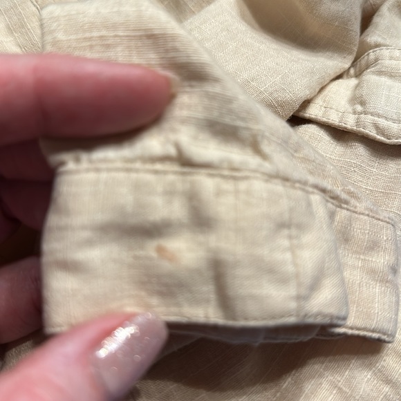 Of the Earth Hemp Long Sleeve Button Down Shirt Jacket Size Small Pockets Eco - Picture 6 of 6
